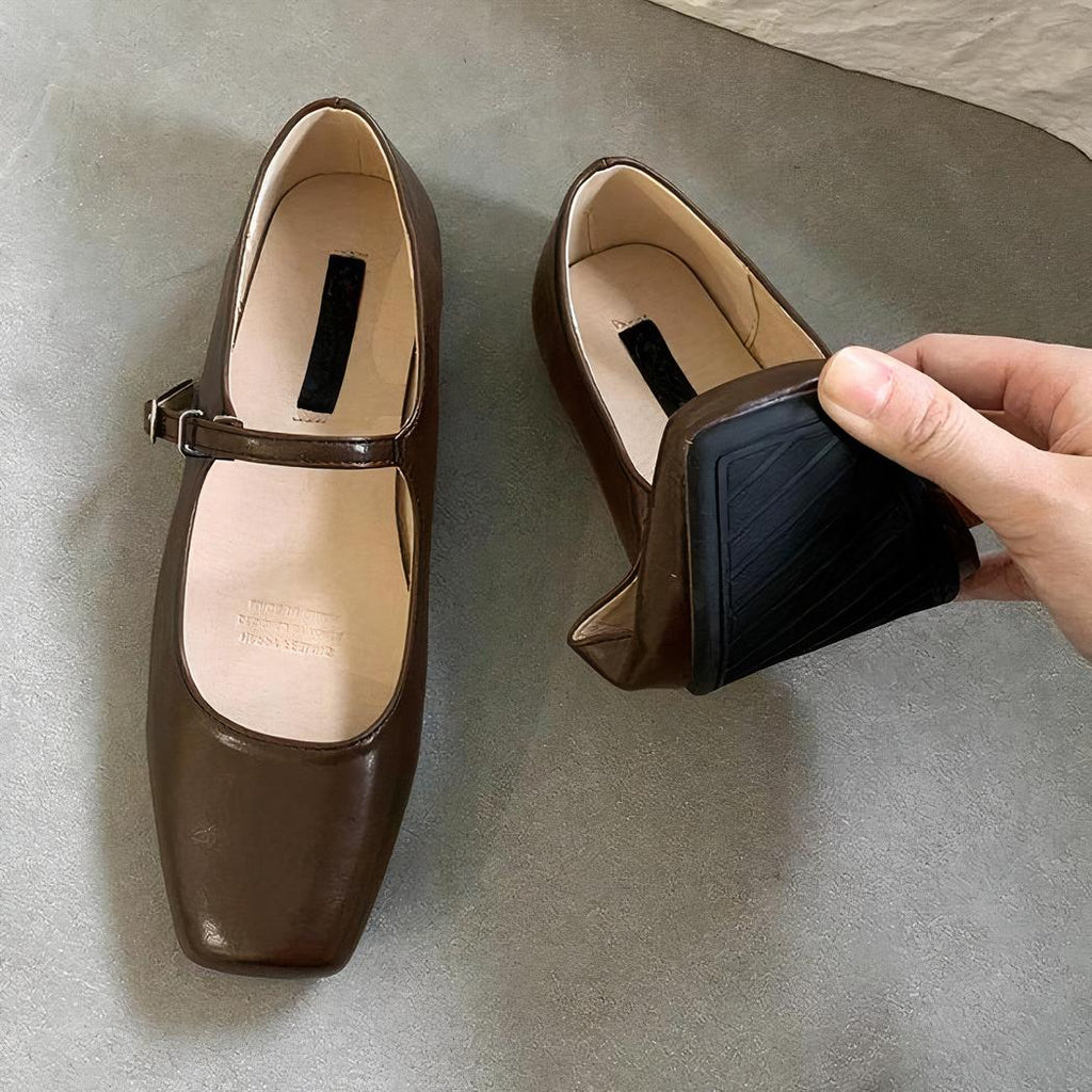 Trendy strappy Mary Jane ballerinas