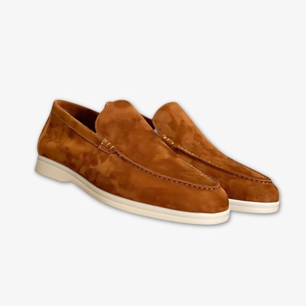 Stefano genuine leather and suede loafers