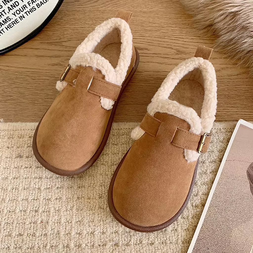 Closed back lined clog loafers for women