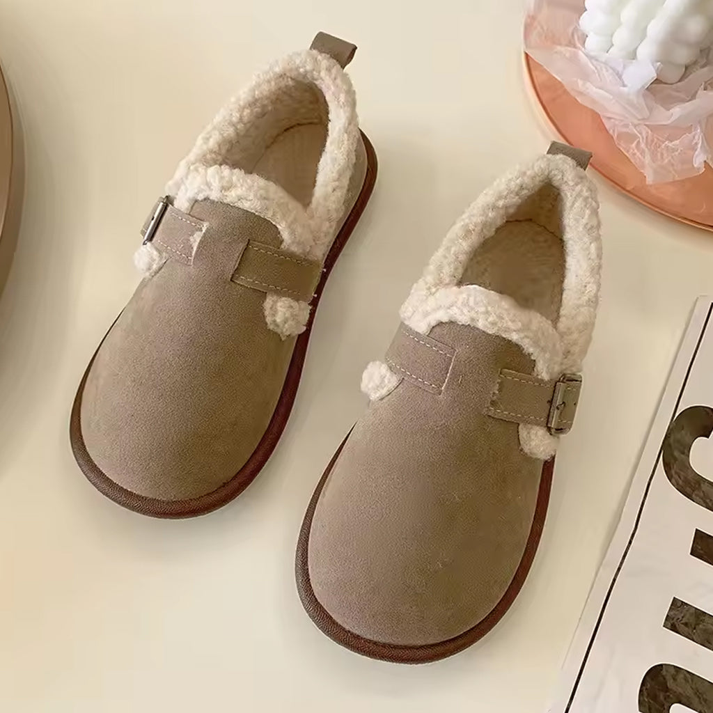 Closed back lined clog loafers for women