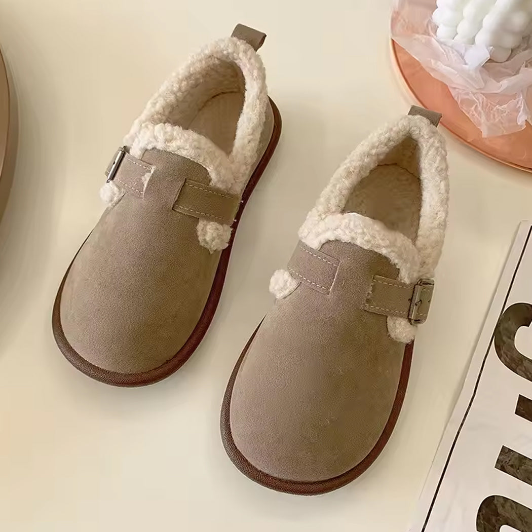 Closed back lined clog loafers for women