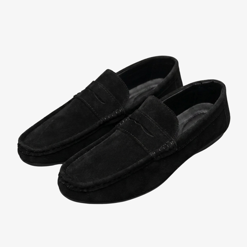 Men's synthetic suede penny loafer-style loafers
