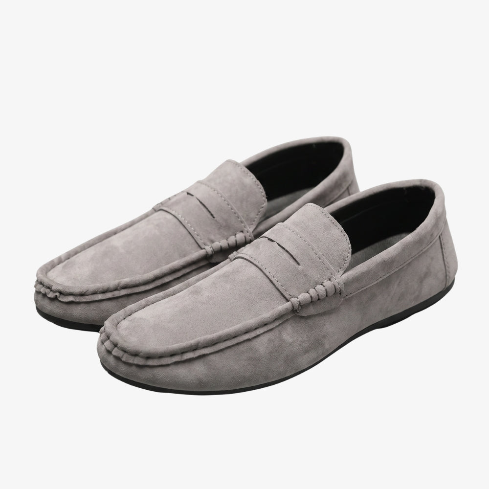 Men's synthetic suede penny loafer-style loafers