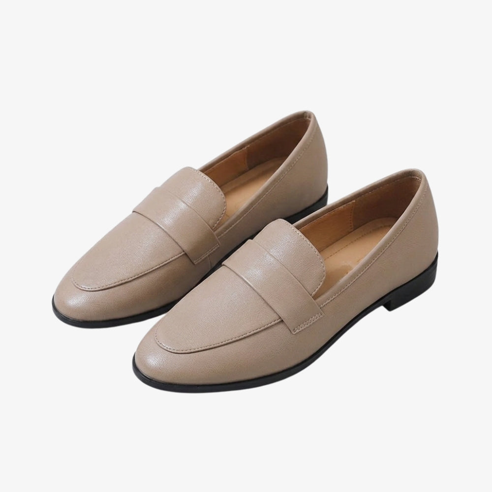 Women's minimalist faux leather loafers