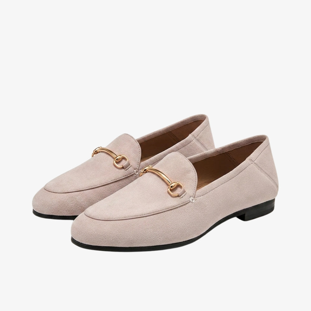 Women's genuine suede horsebit loafers