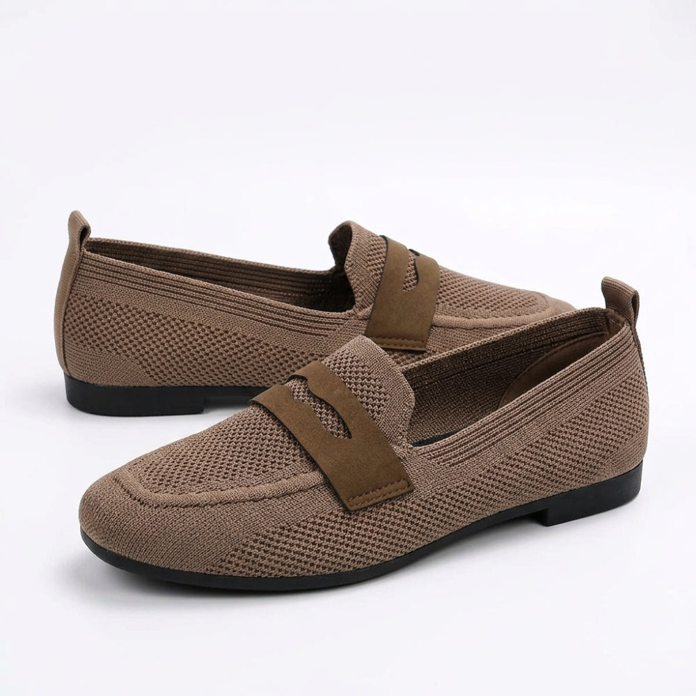 Women's soft cotton knit loafers