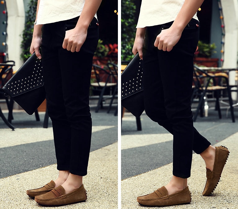 Soft suede loafers for men
