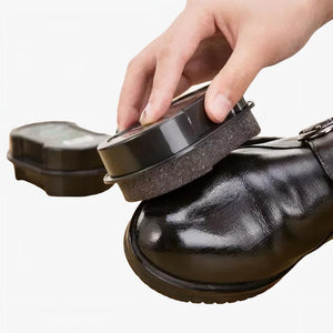Leather shoe shine sponge