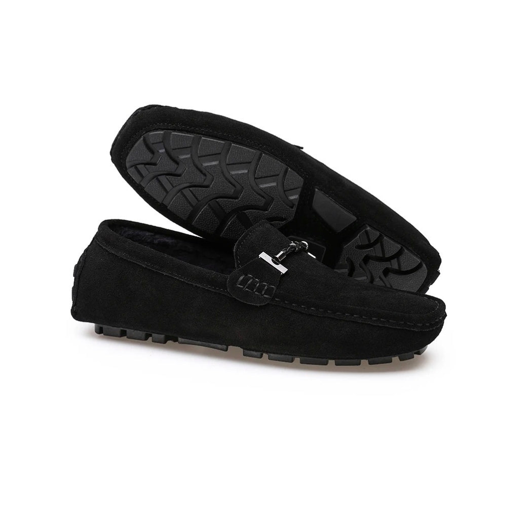 Men's lined suede loafers for everyday wear