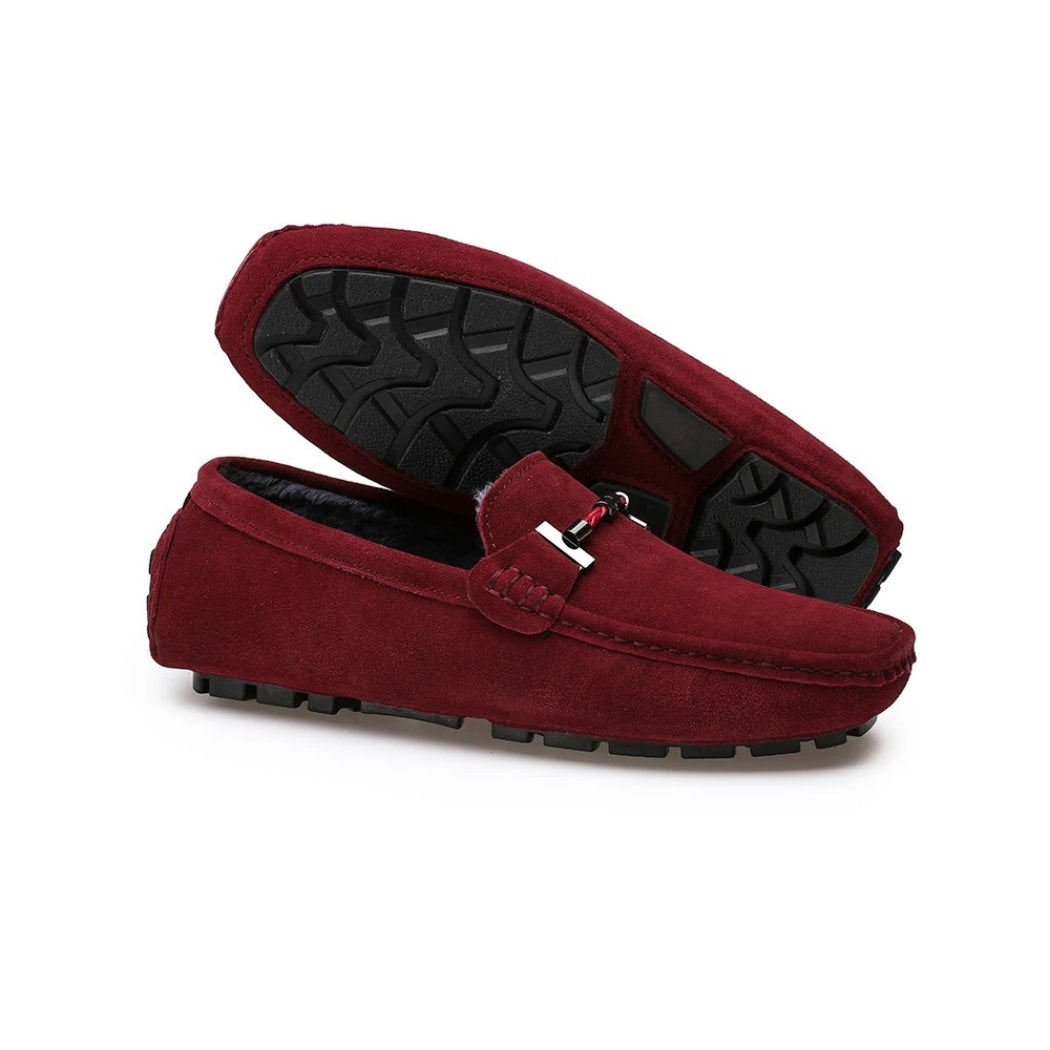 Men's lined suede loafers for everyday wear