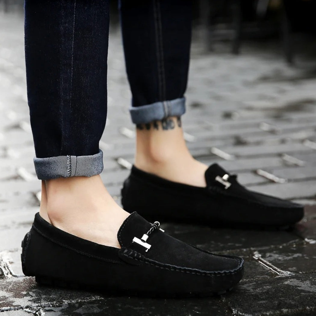 Men's lined suede loafers for everyday wear