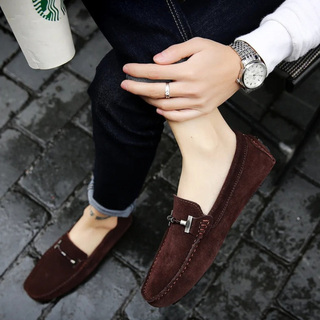 Men's lined suede loafers for everyday wear