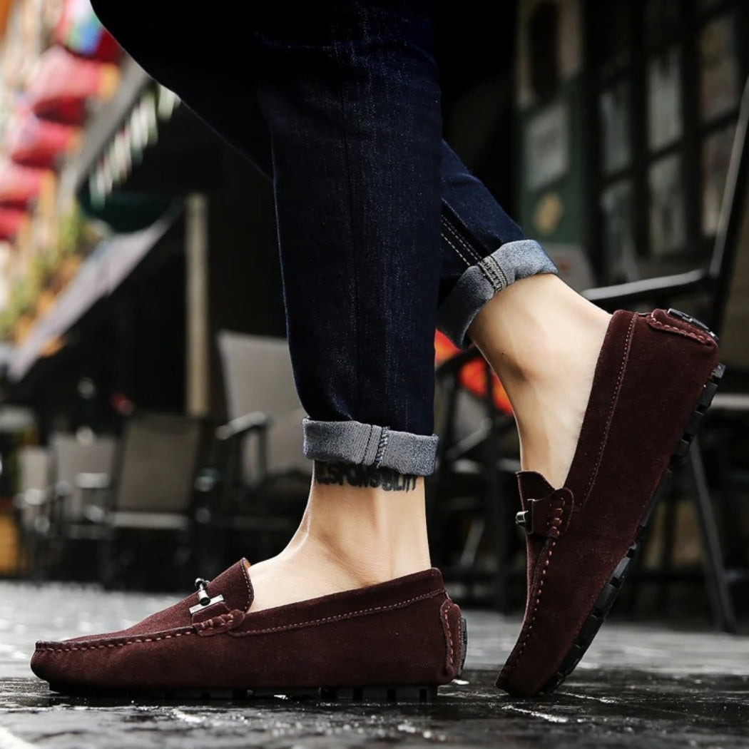 Men's lined suede loafers for everyday wear