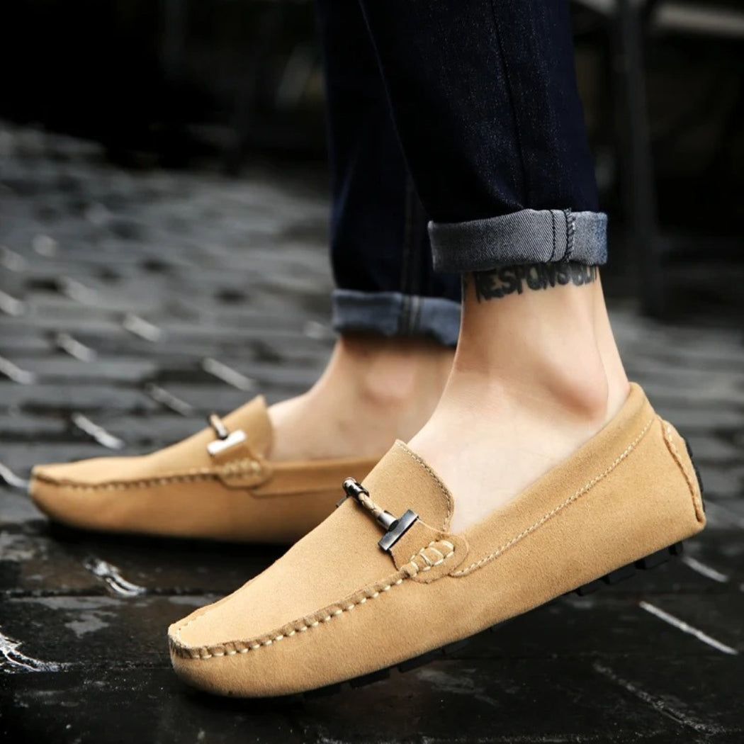 Men's lined suede loafers for everyday wear