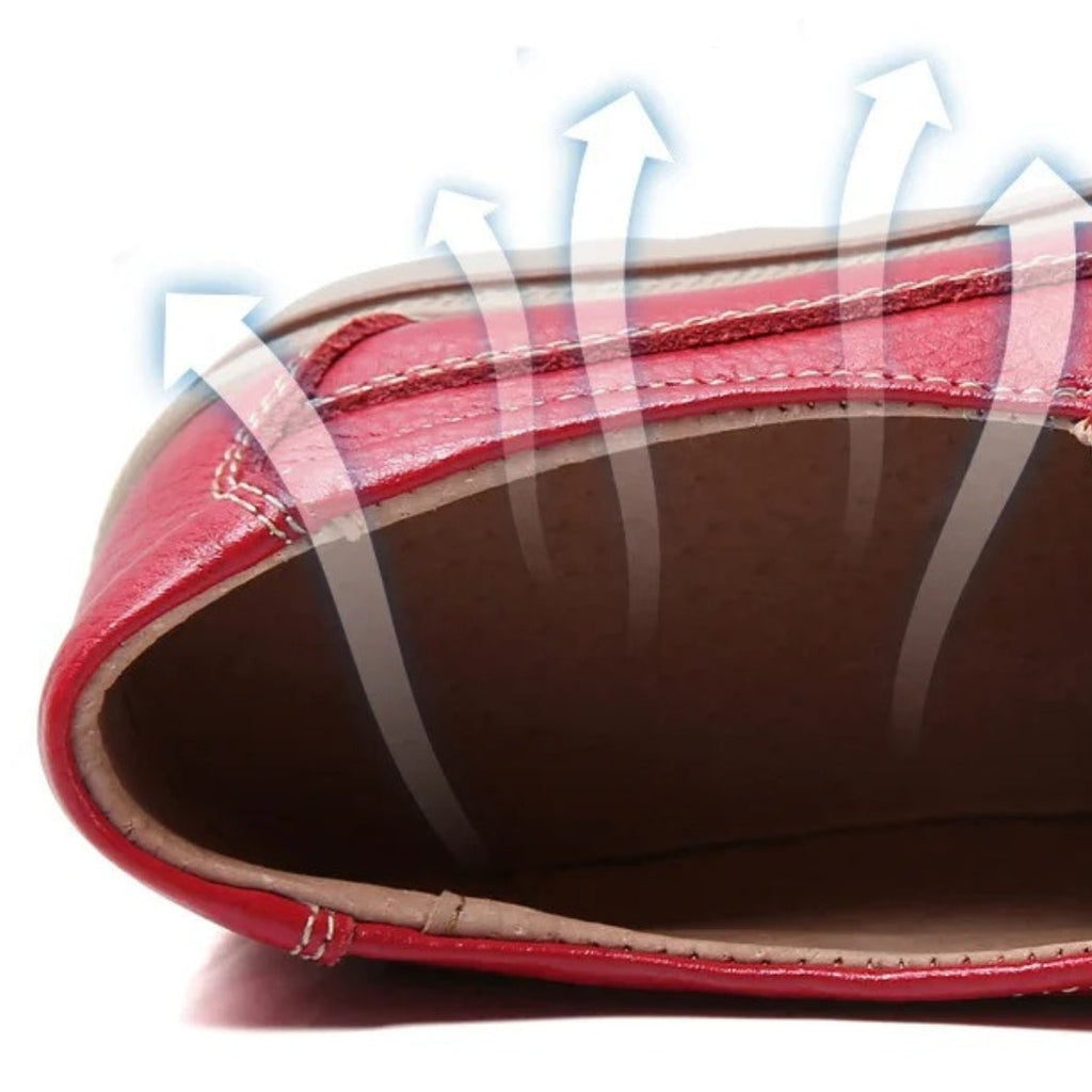 Women's synthetic leather wedge loafers