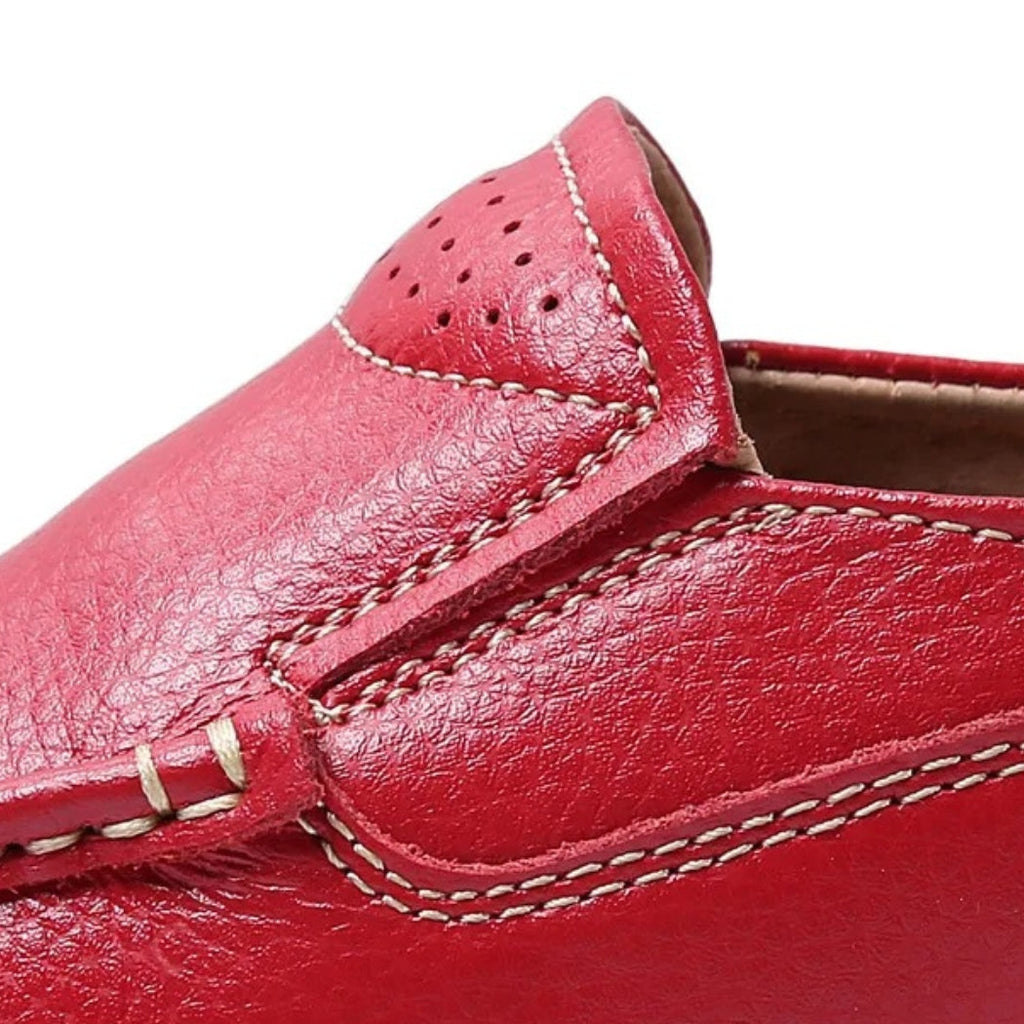 Women's synthetic leather wedge loafers