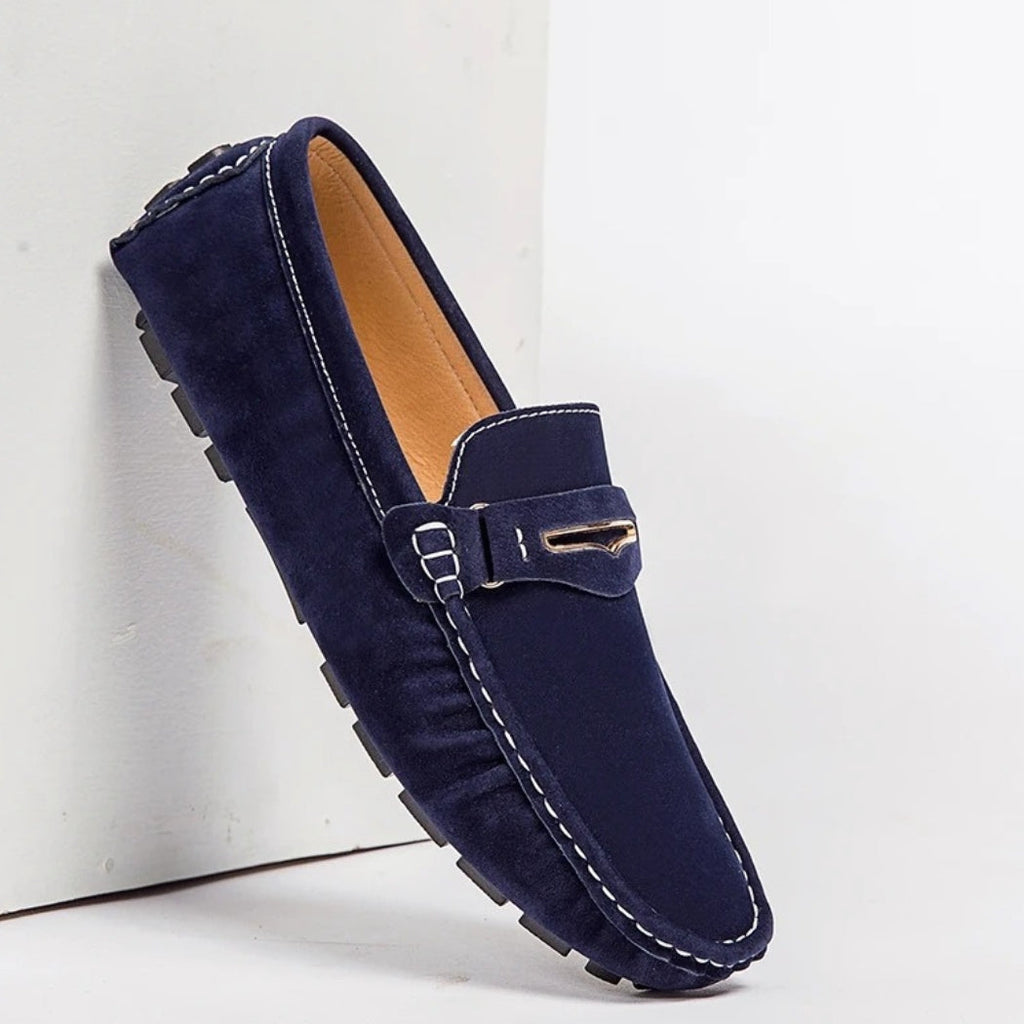 Men's comfortable colorful suede loafers