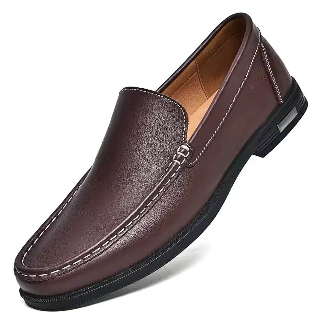 Casual leather loafers for men