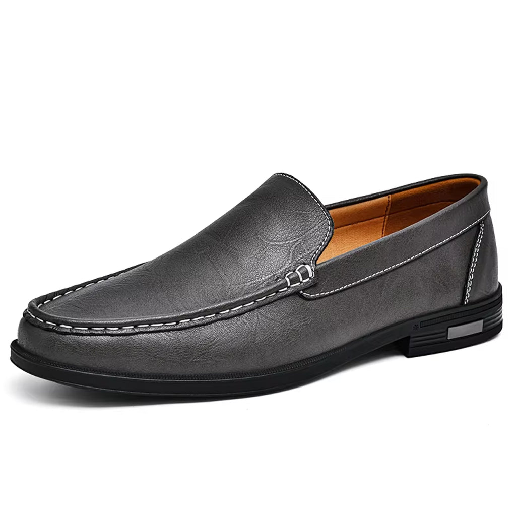 Casual leather loafers for men