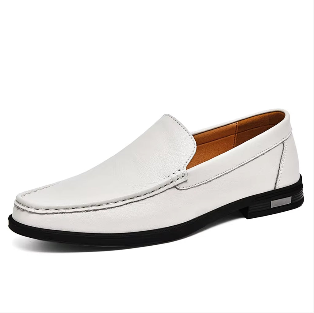 Casual leather loafers for men