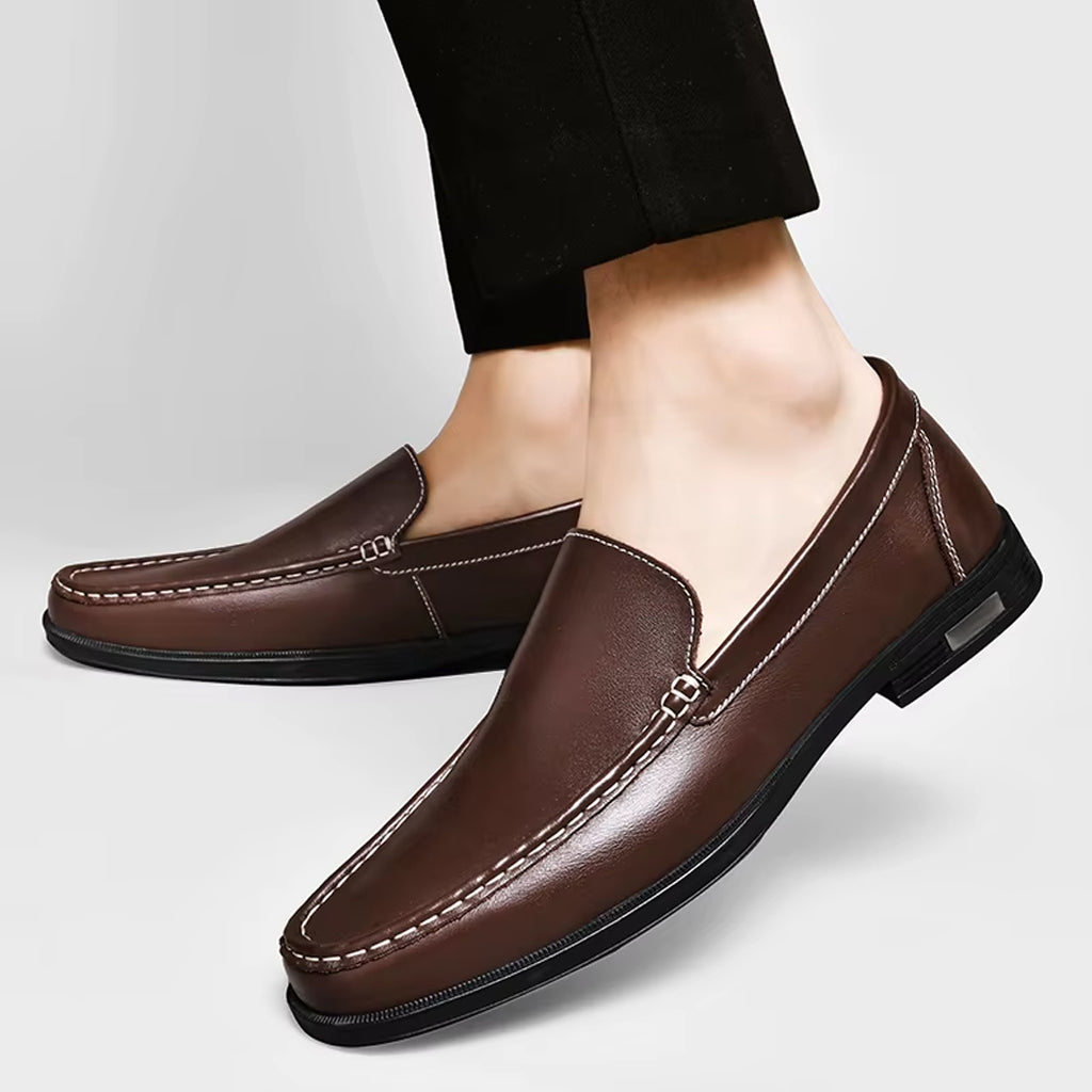 Casual leather loafers for men
