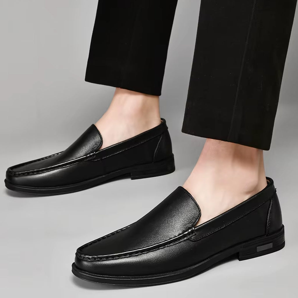 Casual leather loafers for men
