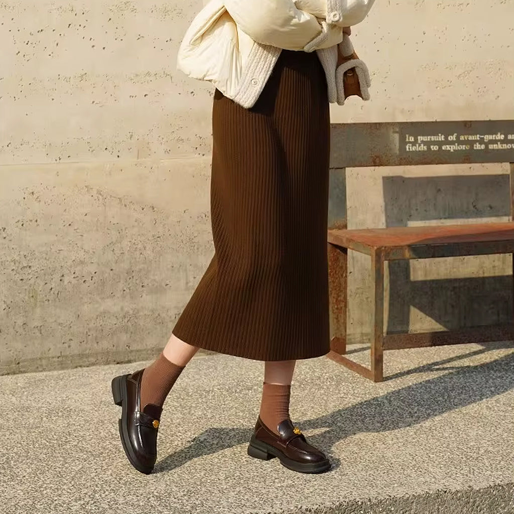 Platform loafers with flower details