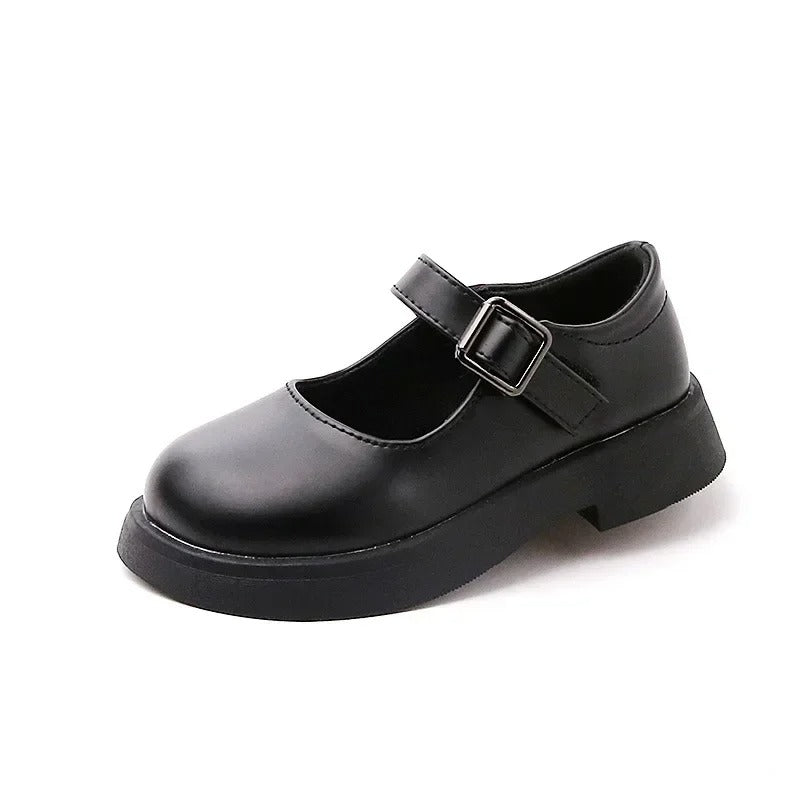 Classic leather-look loafers for girls