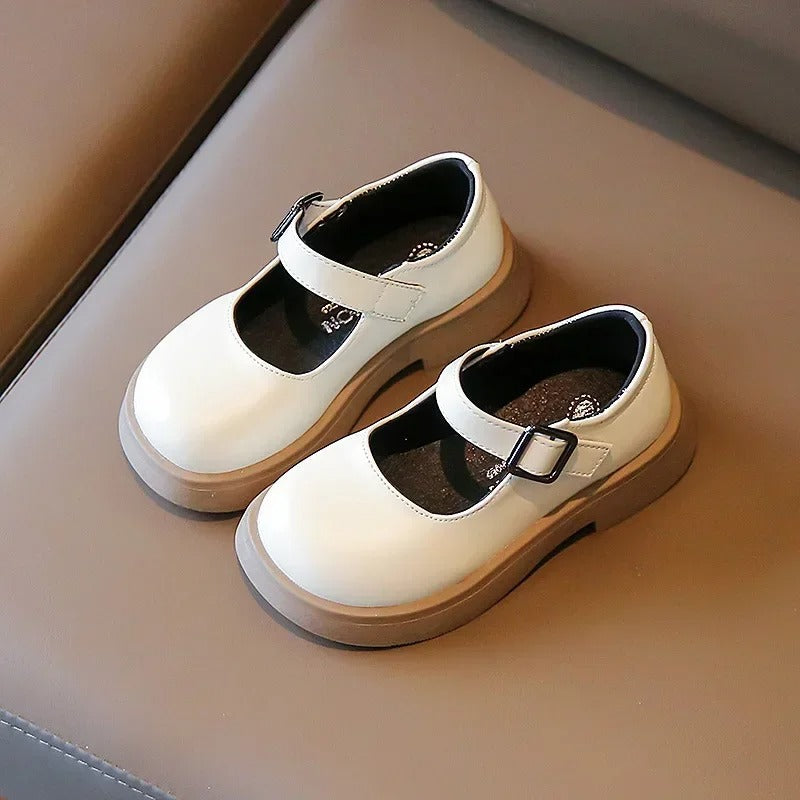 Classic leather-look loafers for girls