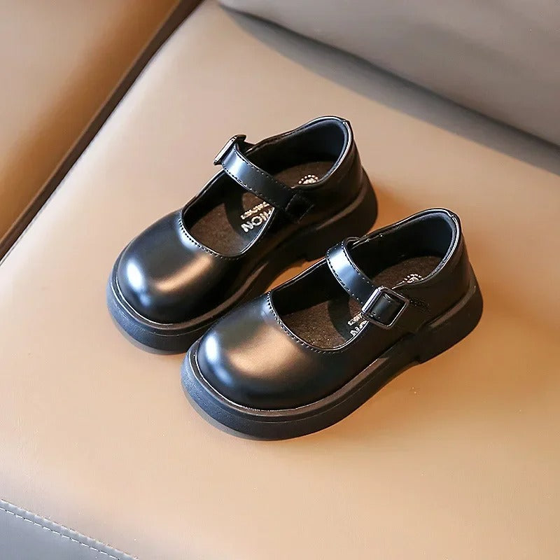 Classic leather-look loafers for girls