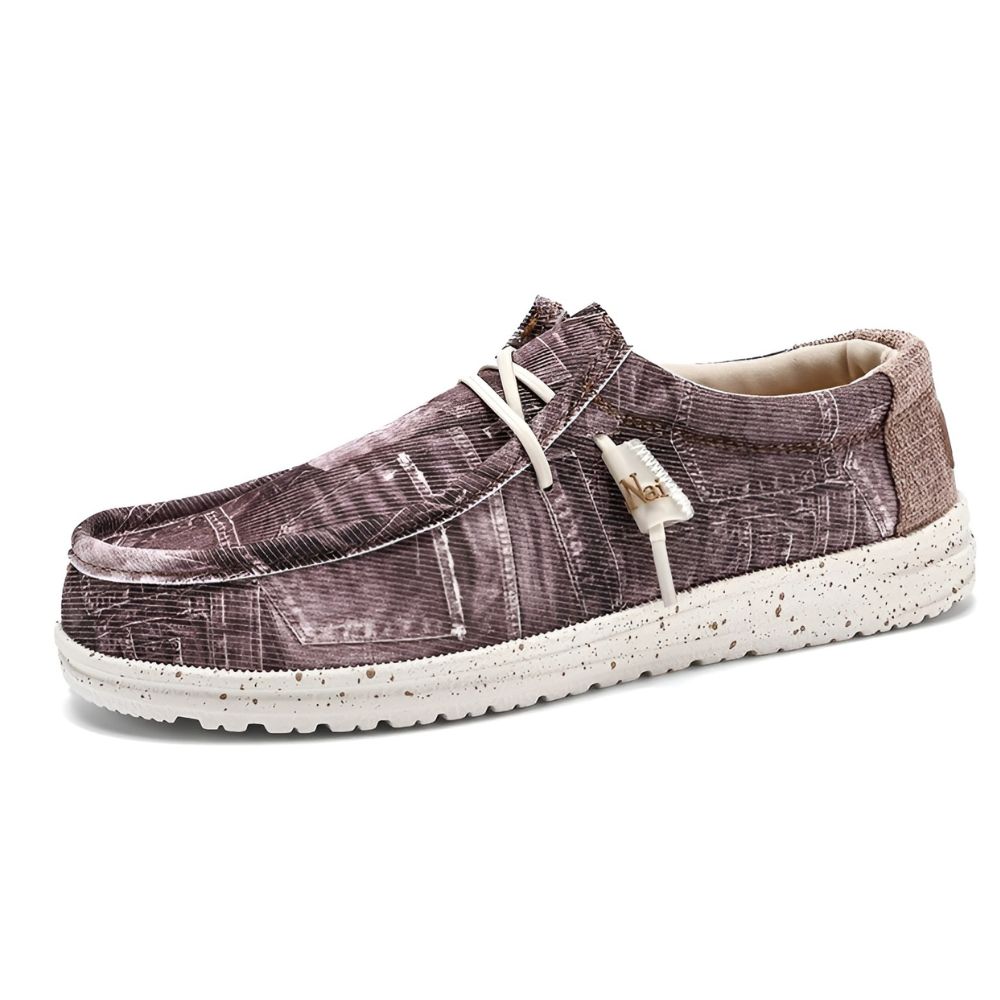 Men's denim-effect loafers