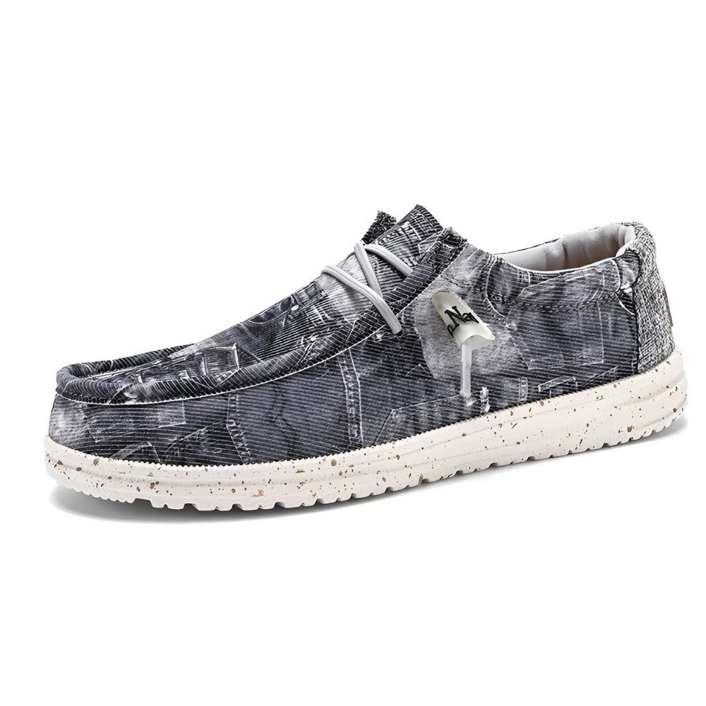 Men's denim-effect loafers