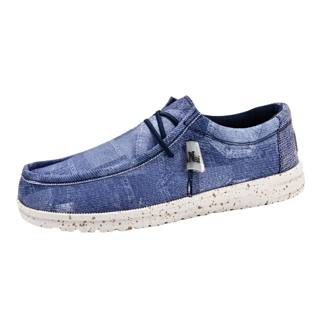 Men's denim-effect loafers