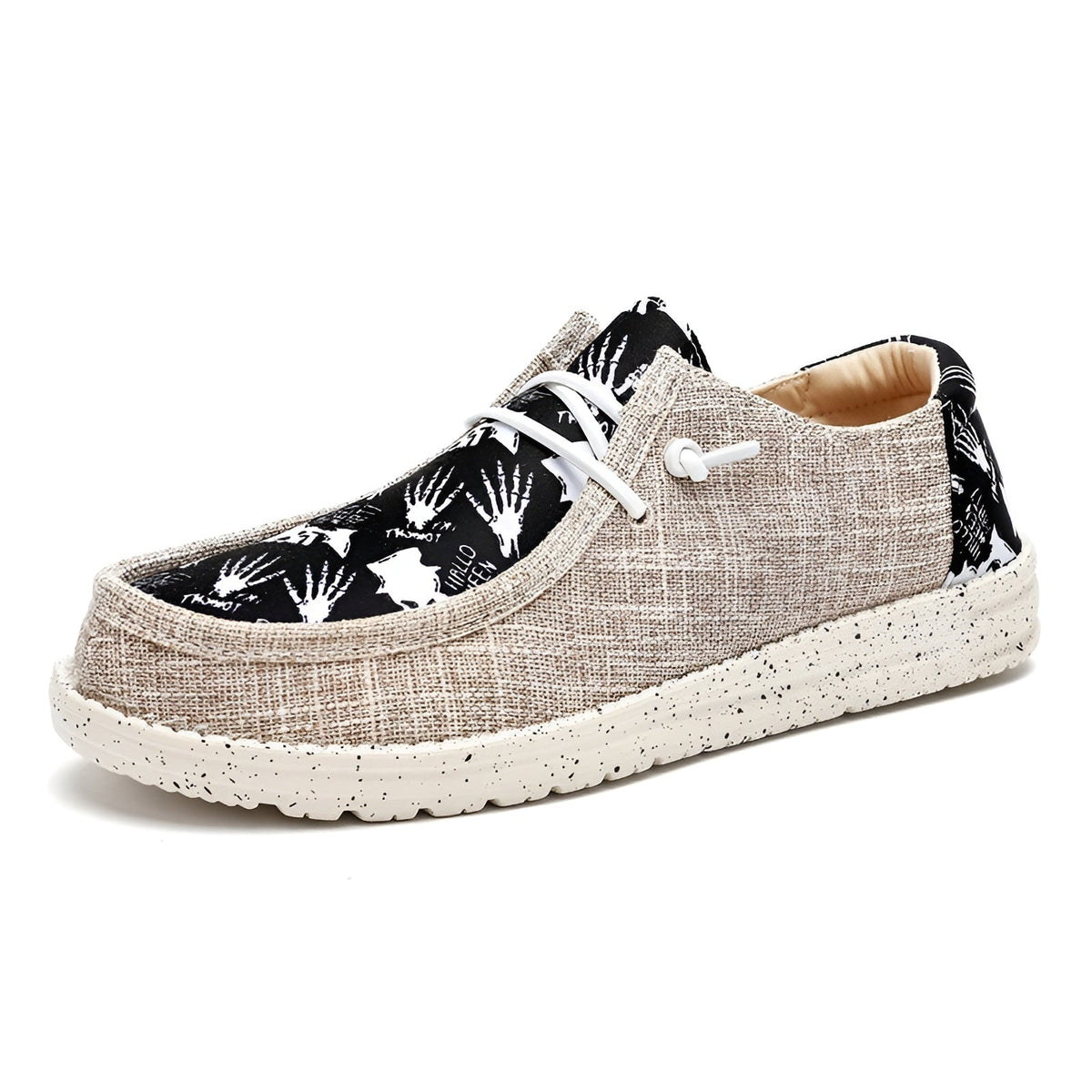 Men's fabric loafers with original patterns