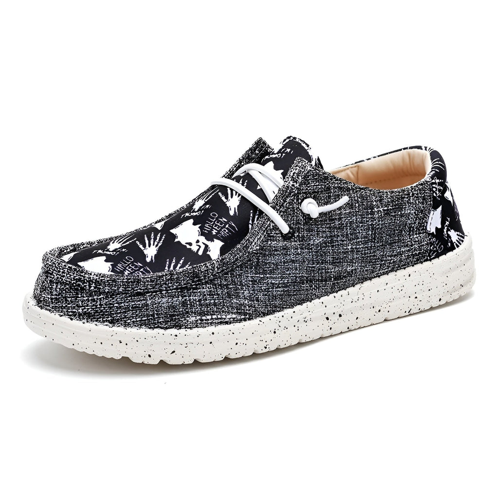 Men's fabric loafers with original patterns