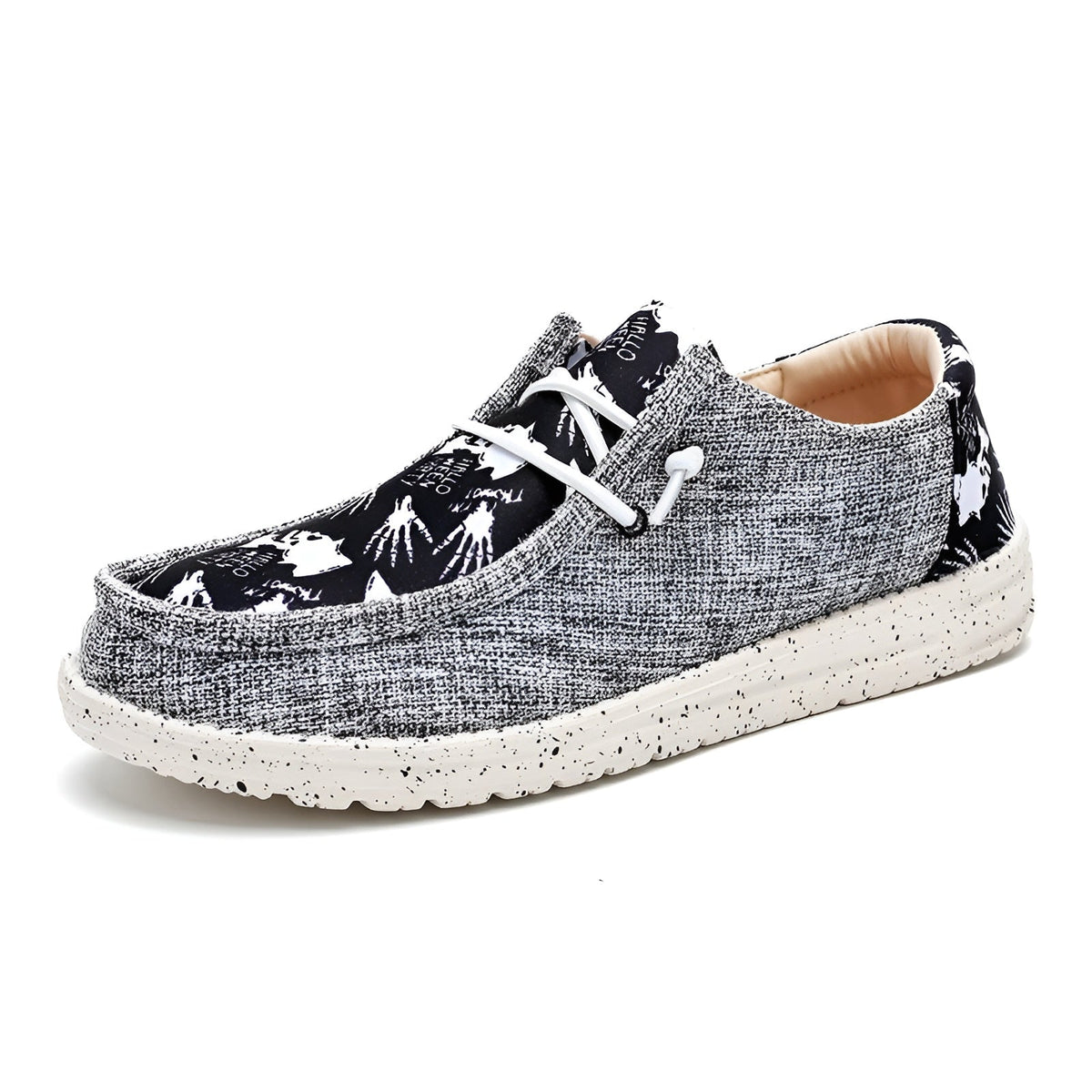 Men's fabric loafers with original patterns