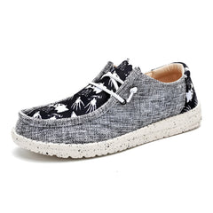 Men's fabric loafers with original patterns, Silver