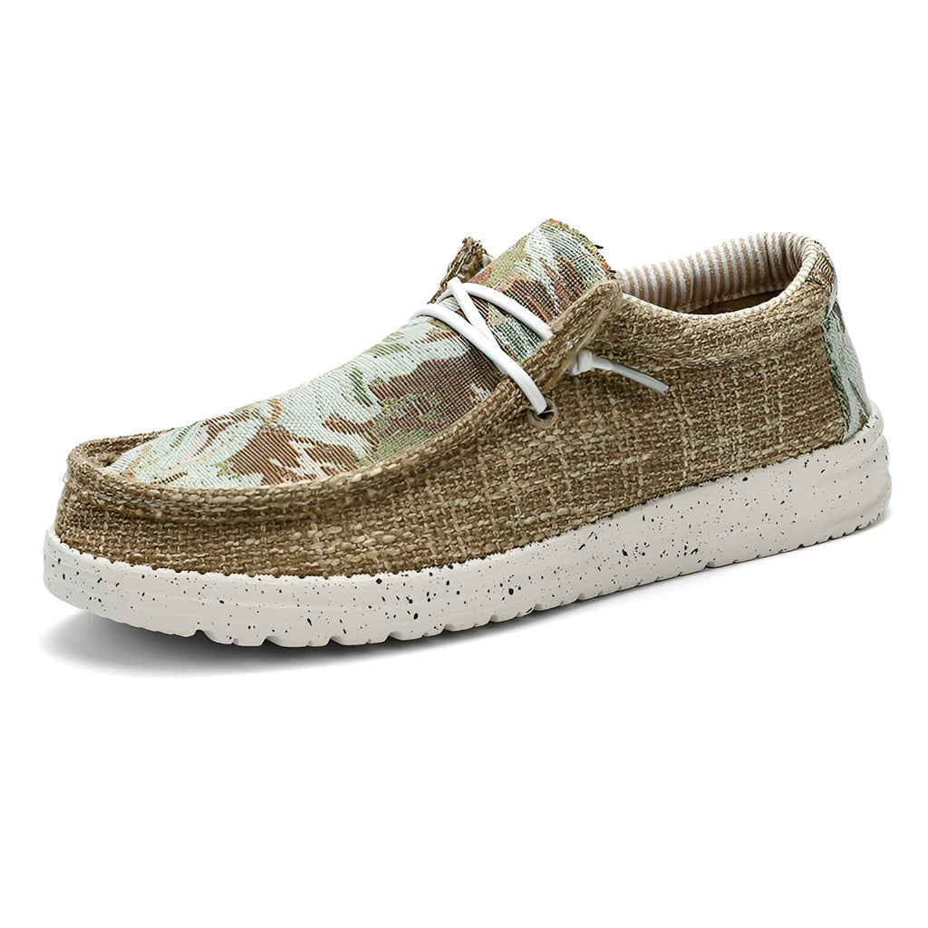 Men's fabric loafers with original patterns