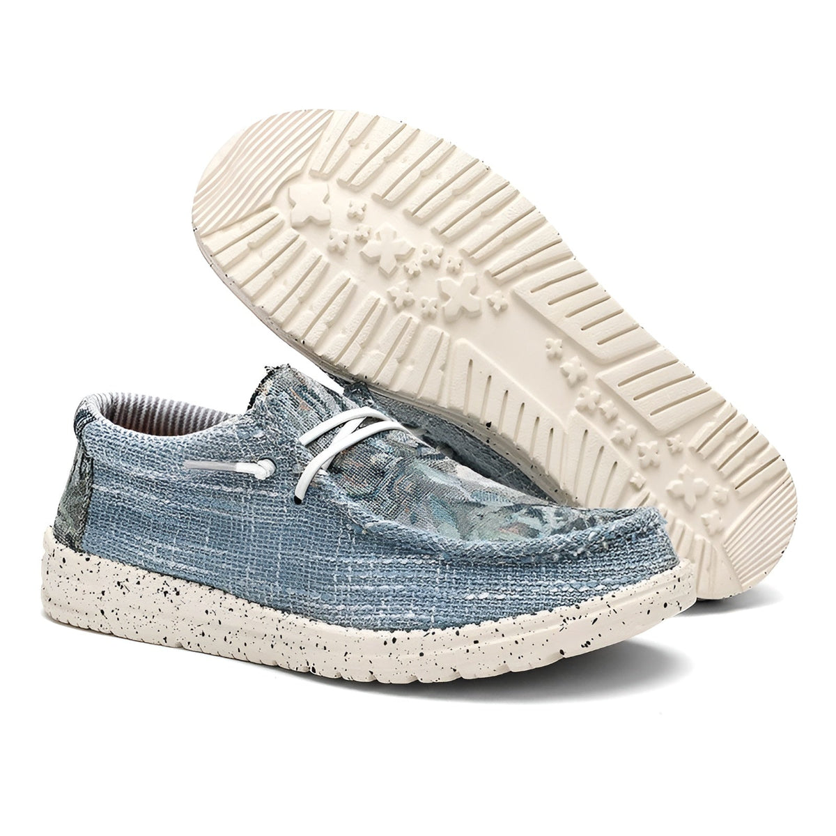 Men's fabric loafers with original patterns