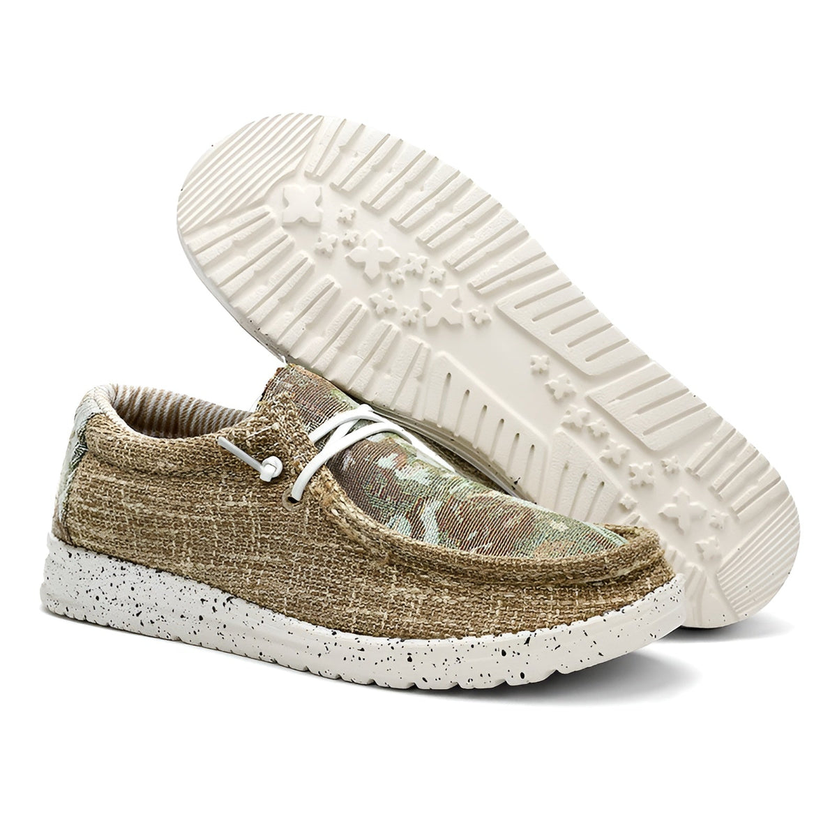 Men's fabric loafers with original patterns