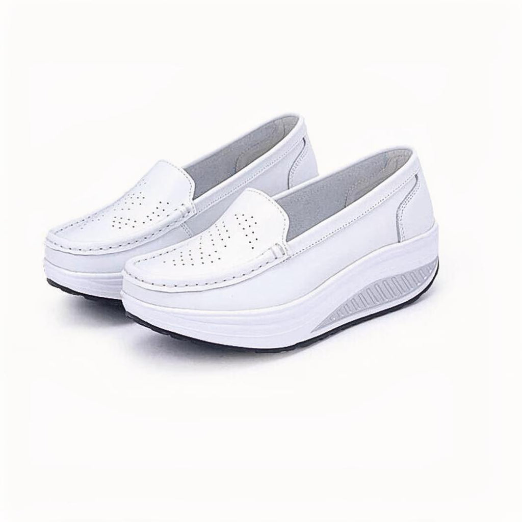 Women's breathable colorful platform loafers