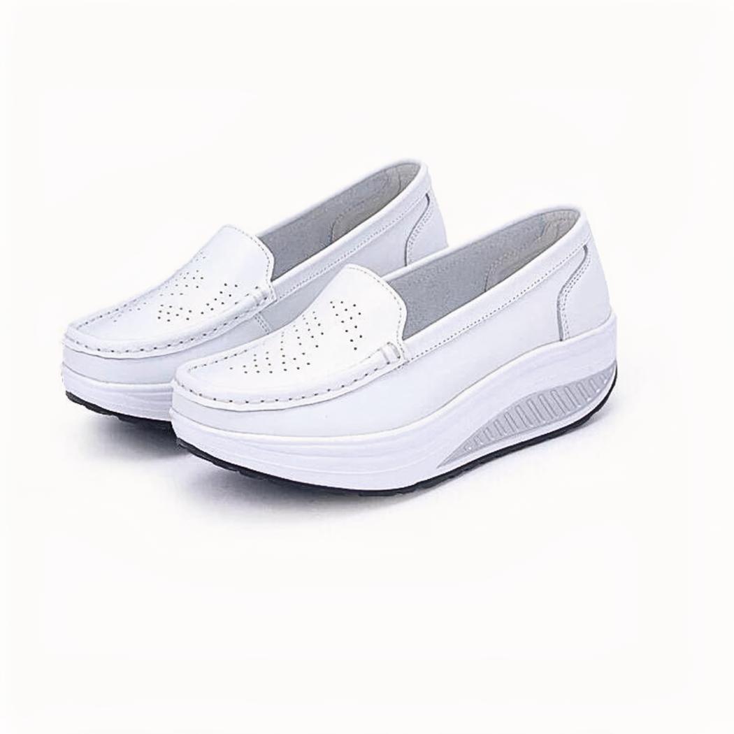 Women's breathable colorful platform loafers