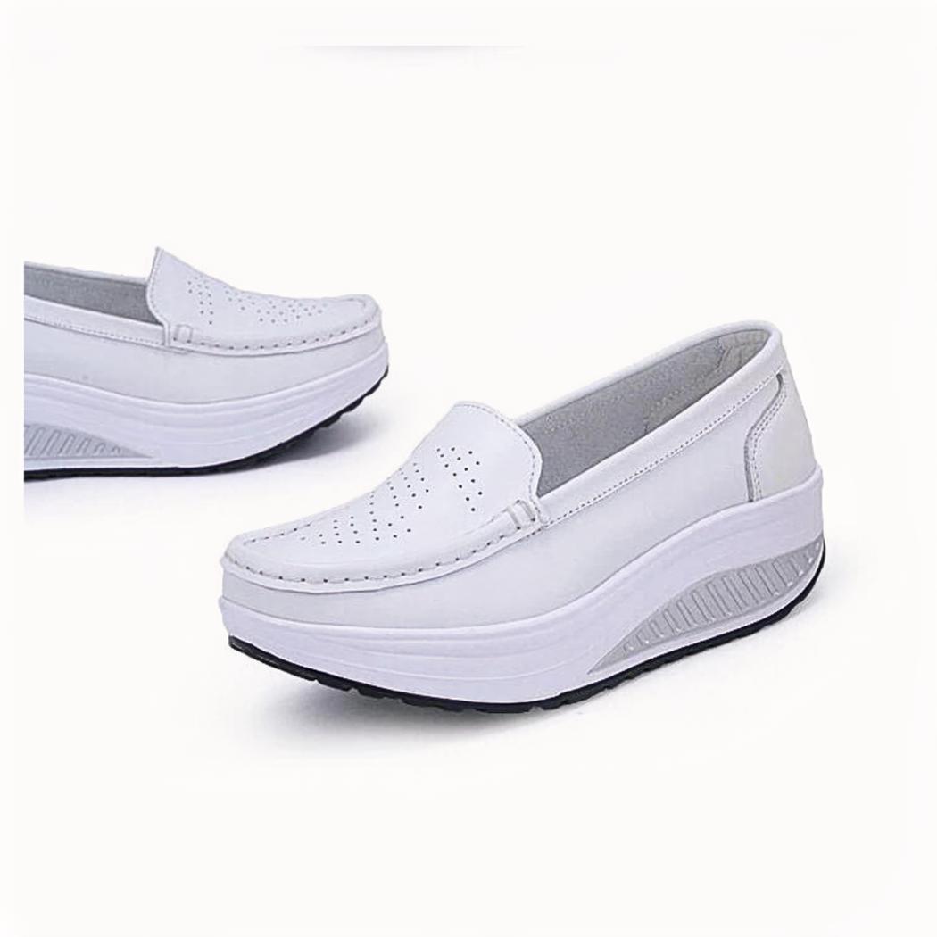 Women's breathable colorful platform loafers