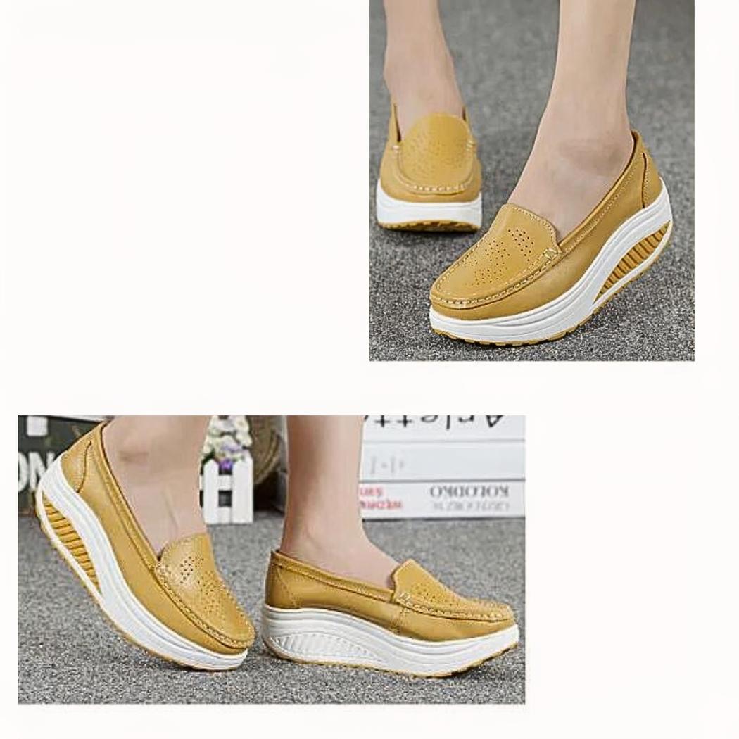 Women's breathable colorful platform loafers