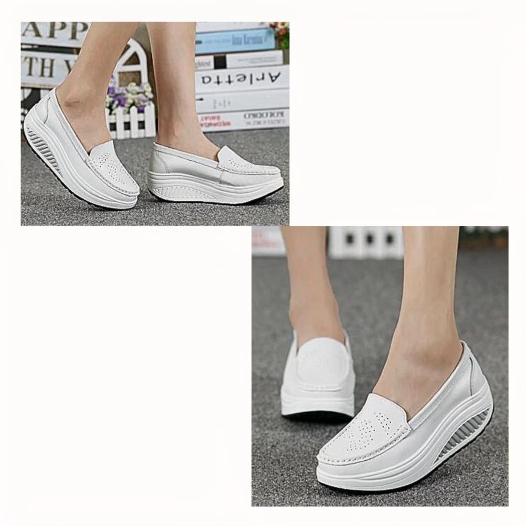 Women's breathable colorful platform loafers