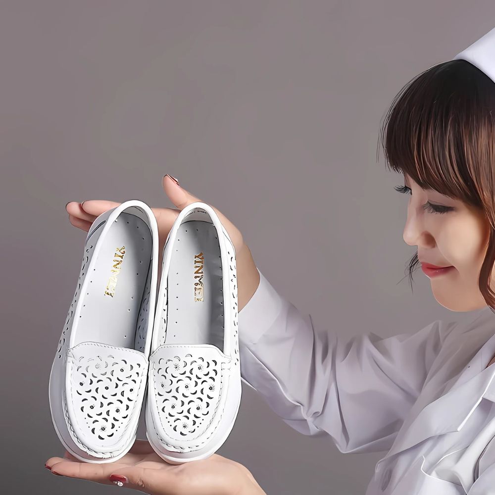 Breathable wedge loafers