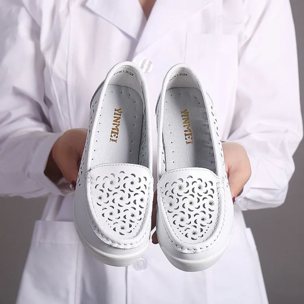 Breathable wedge loafers