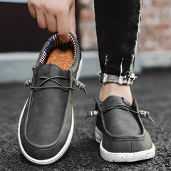 Men's American faux leather loafers, Grey