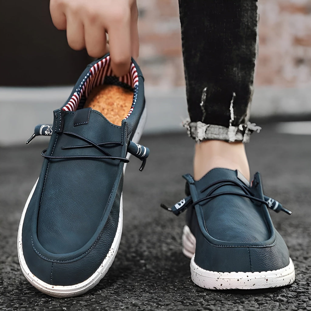 Men's American faux leather loafers