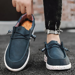 Men's American faux leather loafers, Blue